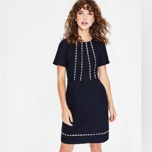 Boden Navy and White dress Size 14